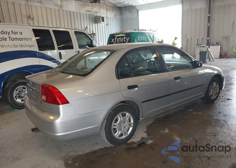 2001 Honda Civic Dx из США, поврежденный, VIN 1HGES16221L041102
